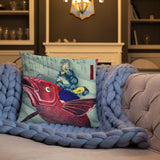 'Kinko Riding A Red Carp' by Kobayashi Kiyochika, 1883