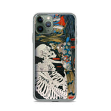 'Takiyasha the Witch and the Skeleton Spectre' (Combined Triptych) by Kuniyoshi, ca. 1844 - iPhone Case