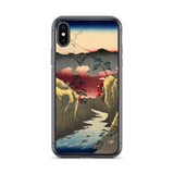 'Inume Pass in Kai Province' by Hiroshige, 1858 - iPhone Case