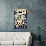 'Hatsuhana Meditating Under The Waterfall', by Kuniyoshi ca. 1842 - Wall Art