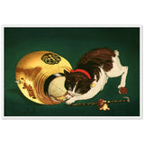 'Cat With Lantern' by Kobayashi Kiyochika, 1886