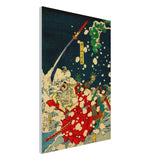 'Snow At Yoshino' (Left Panel) by Yoshitoshi, 1867 Canvas Print