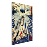 'Hatsuhana Meditating Under The Waterfall', by Kuniyoshi ca. 1842 - Wall Art