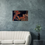 'Kobo Daishi Wards Off A Demon By Reciting The Tantra' by Hokusai, ca. 1840s - Wall Art