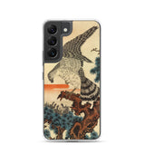'Hawk And Nestlings In A Pine Tree' (Combined Diptych) by Kuniyoshi, ca. 1840s - Samsung Phone Case