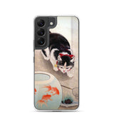'Cat And Goldfish' by Ohara Koson, 1931 Samsung Phone Case