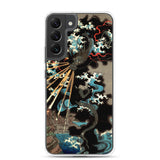 'The Manifestation Of The Thunder Dragon During Minamoto no Mitsunaka's Retreat At The Sumiyoshi Shrine' by Yoshikazu, ca. 1850s