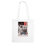 'Yamamoto Kansuke Defeats A Giant Boar' by Kuniyoshi, 1845 - Tote Bag