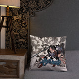 'Yamamoto Kansuke Defeats A Giant Boar' by Kuniyoshi, 1845 - Throw Pillow