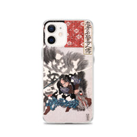 'Yamamoto Kansuke Defeats A Giant Boar' by Kuniyoshi, 1845 - iPhone Case