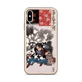 'Yamamoto Kansuke Defeats A Giant Boar' by Kuniyoshi, 1845 - iPhone Case