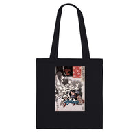 'Yamamoto Kansuke Defeats A Giant Boar' by Kuniyoshi, 1845 - Tote Bag