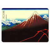 Wooden placemats 6 piece set: Scenes from Hokusai's series 'Thirty-Six Views of Mount Fuji'