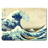 Wooden placemats 4 piece set: Scenes from Hokusai's series 'Thirty-Six Views of Mount Fuji'