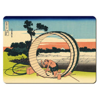 Wooden placemats 12 piece set: Hokusai's 'Thirty-Six Views of Mount Fuji', scenes 1 - 12