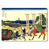 Wooden placemats 12 piece set: Hokusai's 'Thirty-Six Views of Mount Fuji', scenes 1 - 12