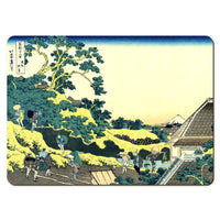 Wooden placemats 12 piece set: Hokusai's 'Thirty-Six Views of Mount Fuji', scenes 1 - 12