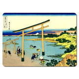 Wooden placemats 12 piece set: Hokusai's 'Thirty-Six Views of Mount Fuji', scenes 13 - 24