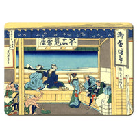 Wooden placemats 12 piece set: Hokusai's 'Thirty-Six Views of Mount Fuji', scenes 13 - 24