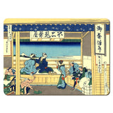 Wooden placemats 12 piece set: Hokusai's 'Thirty-Six Views of Mount Fuji', scenes 13 - 24