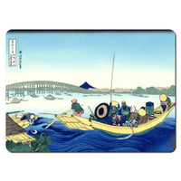 Wooden placemats 12 piece set: Hokusai's 'Thirty-Six Views of Mount Fuji', scenes 25 - 36