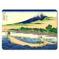 Wooden placemats 12 piece set: Hokusai's 'Thirty-Six Views of Mount Fuji', scenes 25 - 36