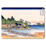 Wooden placemats 12 piece set: Hokusai's 'Thirty-Six Views of Mount Fuji', scenes 25 - 36