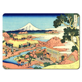 Wooden placemats 10 piece set: Hokusai's 'Thirty-Six Views of Mount Fuji', ten additional scenes