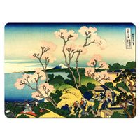 Wooden placemats 10 piece set: Hokusai's 'Thirty-Six Views of Mount Fuji', ten additional scenes