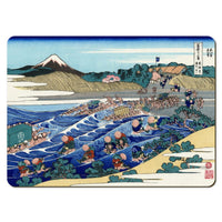 Wooden placemats 10 piece set: Hokusai's 'Thirty-Six Views of Mount Fuji', ten additional scenes