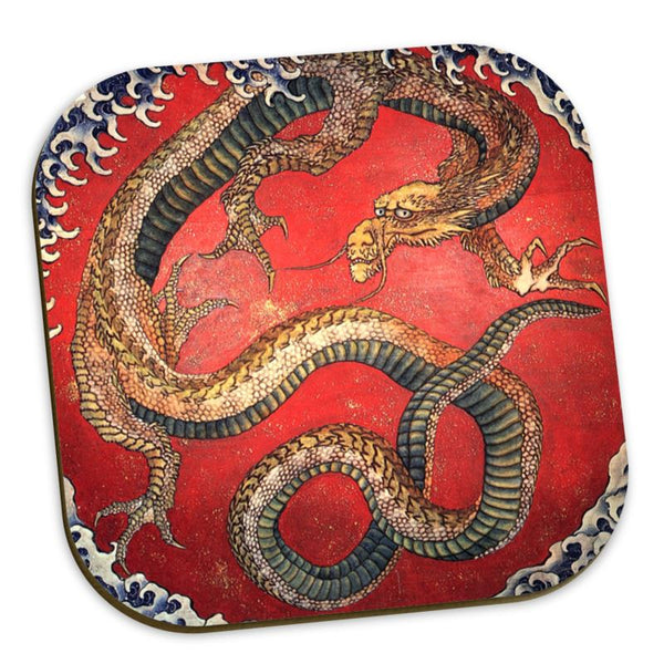 'Dragon' by Hokusai, ca. 1844 - Coaster