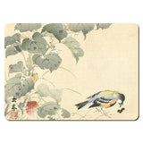 Wooden placemats 12 piece set: Scenes from Imao Keinen's Birds and Flowers Albums