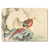 Wooden placemats 12 piece set: Scenes from Imao Keinen's Birds and Flowers Albums