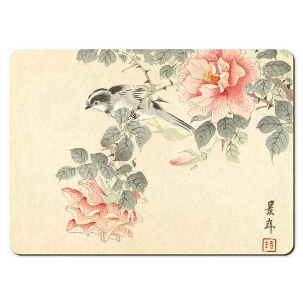 Wooden placemats 10 piece set: Scenes from Imao Keinen's Birds and Flowers Albums