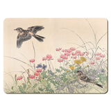 Wooden placemats 10 piece set: Scenes from Imao Keinen's Birds and Flowers Albums