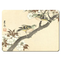 Wooden placemats 10 piece set: Scenes from Imao Keinen's Birds and Flowers Albums