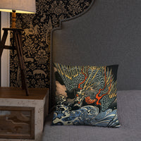 'Dragon' by Kuniyoshi, ca. 1831 - Throw Pillow