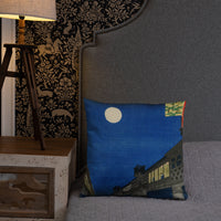 'Night View of Saruwaka Town' by Hiroshige, 1856 - Throw Pillow