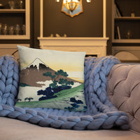 'Inume Pass in Kai Province' by Hokusai, ca. 1830 - Throw Pillow