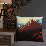 'Storm Beneath the Summit' by Hokusai, ca. 1830 - Throw Pillow