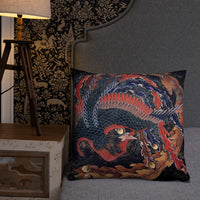 'Phoenix' by Hokusai, ca. 1844 - Throw Pillow