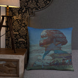 'The Sphinx At Night' by Yoshida Hiroshi, 1925 - Throw Pillow