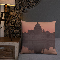 'The Victoria Memorial' by Yoshida Hiroshi, 1931 - Throw Pillow