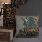 'Musa: Miyamoto Musashi' by Kuniyoshi, 1852 - Throw Pillow