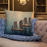 'Glittering Sea' by Yoshida Hiroshi, 1926 - Throw Pillow