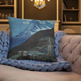 'The Matterhorn At Night' by Yoshida Hiroshi, 1925 - Throw Pillow