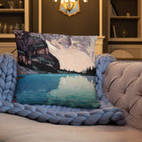 'Moraine Lake' by Yoshida Hiroshi, 1925 Throw Pillow