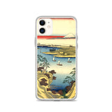 'The Tone River At Konodai' by Hiroshige, 1858 - iPhone Case