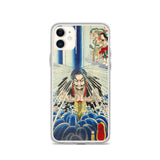 'Mongaku Shonin Under The Nachi Waterfall' by Kuniyoshi, 1860 - iPhone Case