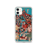 'One Hundred And Eight Heroes of the Shuihuzhuan' (Print 4) by Kuniyoshi, ca. 1830 - iPhone Case